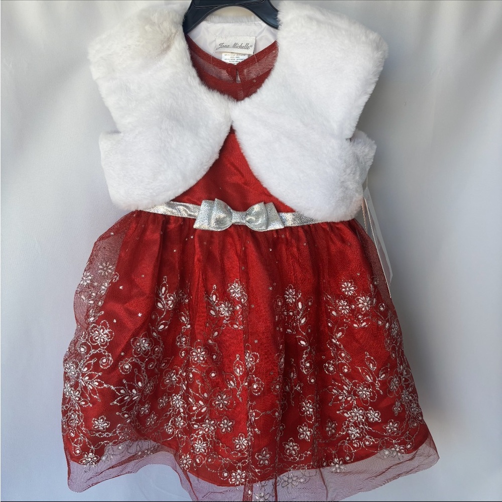 Jona Michelle Festive Red and White Costume Dress